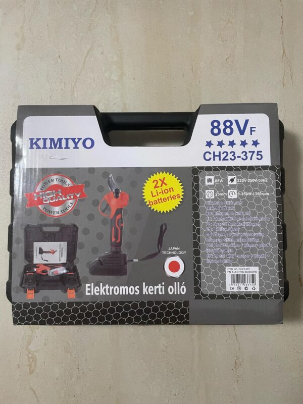 Kimiyo Metszőolló 2 akkumulátorral kofferban 88Vf